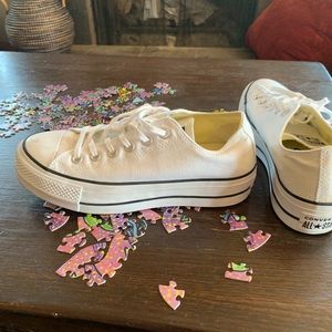 White platform converse